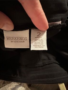 Chicos Drawstring Black Pant